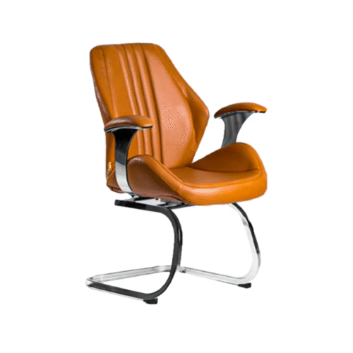 Modern Manager Office Leather Chair - lite brown