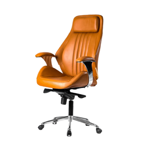 Modern Manager Office Leather Chair - lite brown
