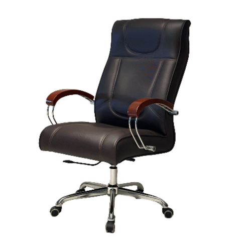 Classic Leather Wooden Chair