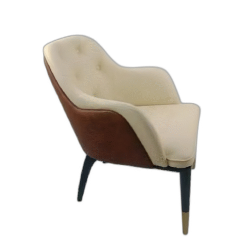 Classic Waiting Leather Wooden Chair