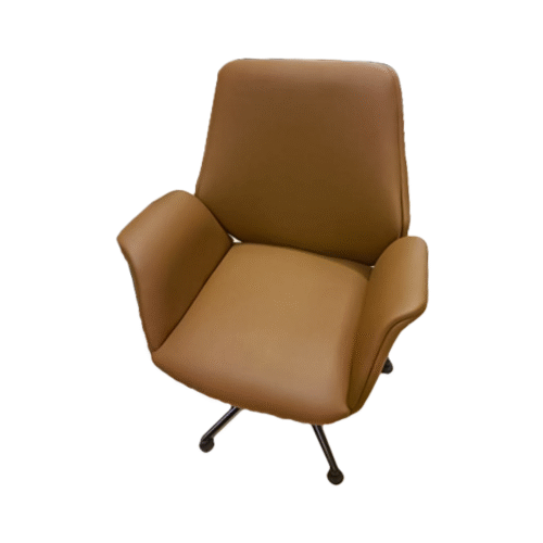 Modern Leather Wooden Chair