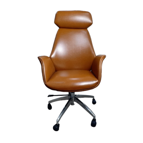 Modern Leather Wooden Chair