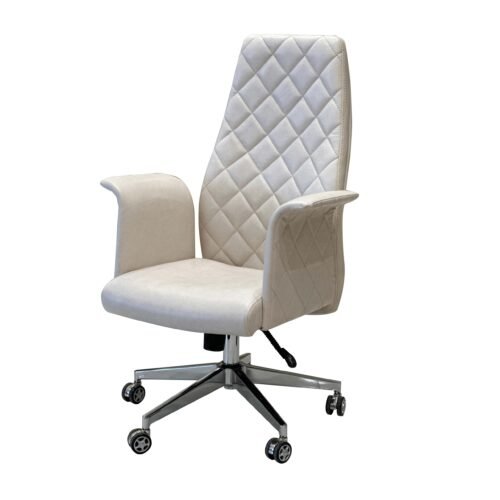 Modern Designed Creamy Leather office chair