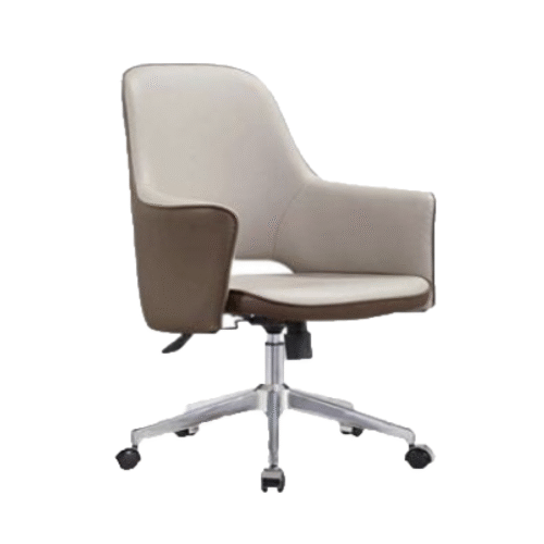 Modern Designed Creamy Leather office chair