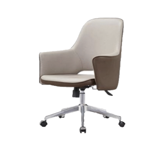 Modern Designed Creamy Leather office chair