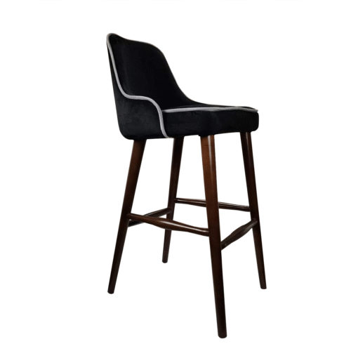black Leather Bar Chair