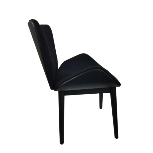 modern wooden leather chair