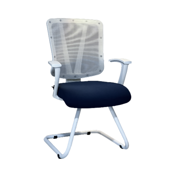 Ergonomic white blue medical mesh chair with breathable material
