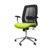 Ergonomic Black and green medical mesh chair with breathable material with a back support- green & black