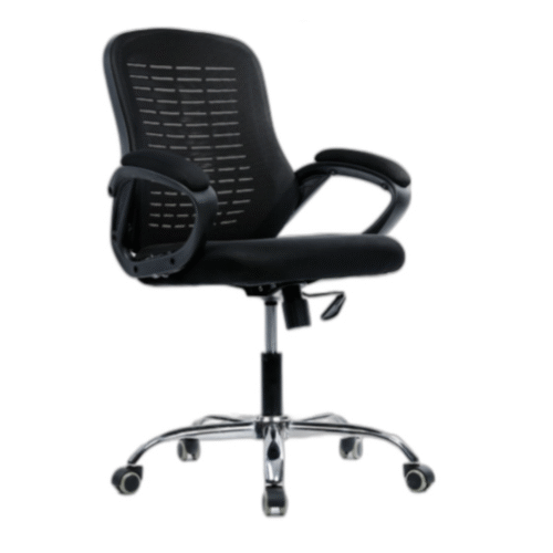 Ergonomic Black medical mesh chair with breathable material and mesh lumber support