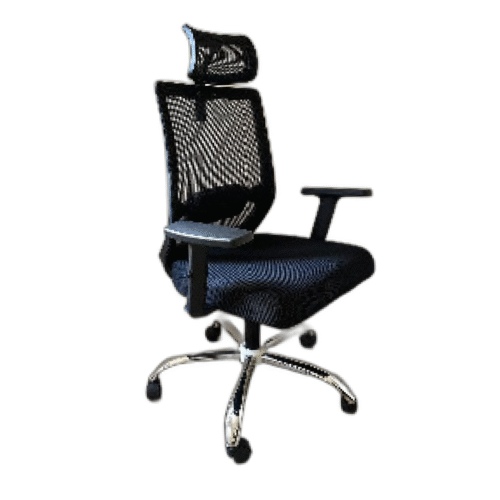 Ergonomic Black medical mesh chair with breathable material and lumber support with metal base