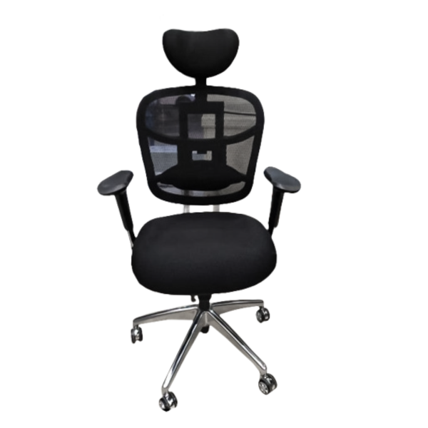 Ergonomic black medical mesh chair with breathable material