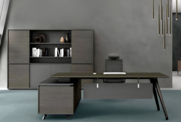 Desk with a distinctive design made of MDF wood and acrylic veneer, starting from a size of 180 cm.
