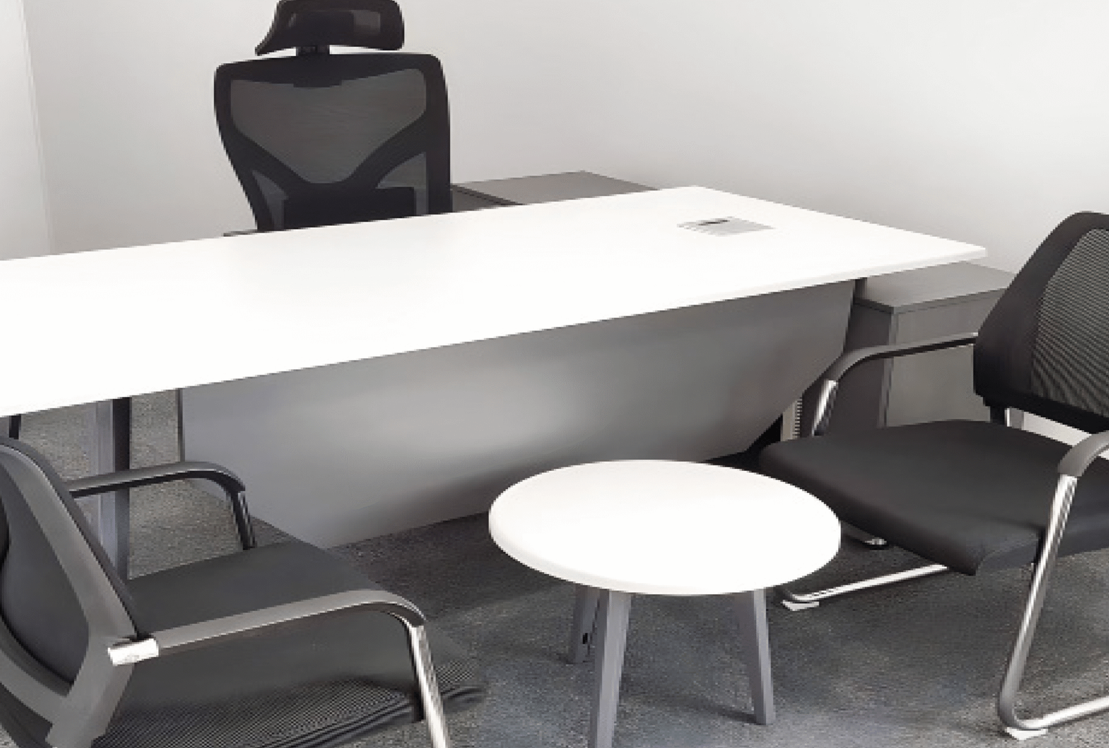 Desk with a distinctive design made of MDF wood and acrylic veneer, starting from a size of 160 cm.