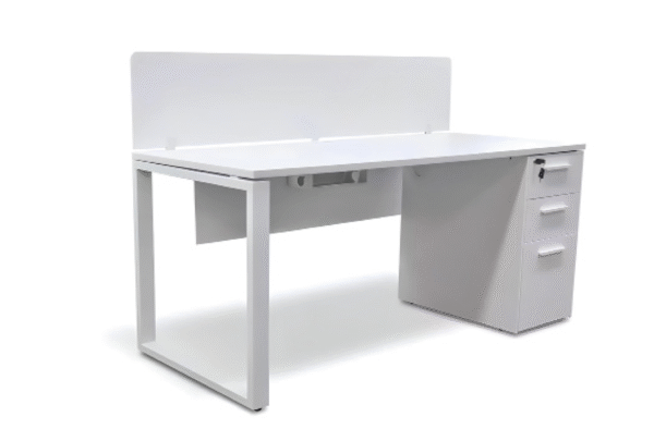 Desk with a distinctive design made of MDF wood and acrylic veneer, starting from a size of 120 cm.