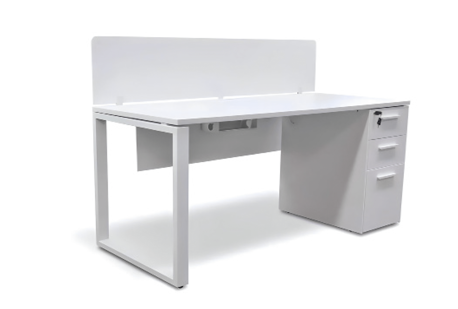 Desk with a distinctive design made of MDF wood and acrylic veneer, starting from a size of 120 cm.