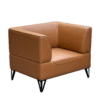 modern leather sofa set, 2 Armchairs + 3-Seater Sofa