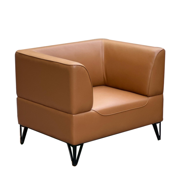 WO S 15 modern leather sofa set, 2 Armchairs + 3-Seater Sofa
