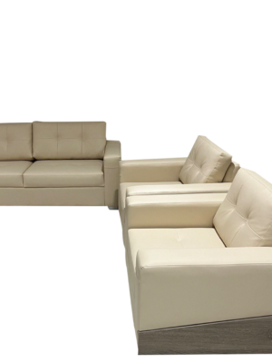 modern leather sofa set, 2 Armchairs + 3-Seater Sofa