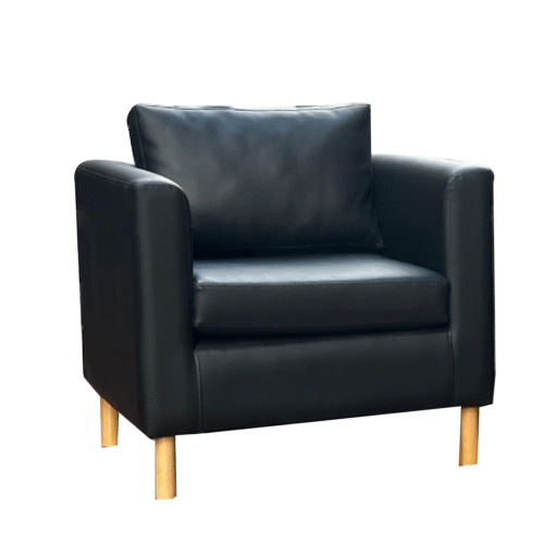 modern leather sofa set, 2 Armchairs + 3-Seater Sofa