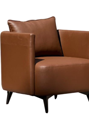 modern leather sofa set, 2 Armchairs + 3-Seater Sofa