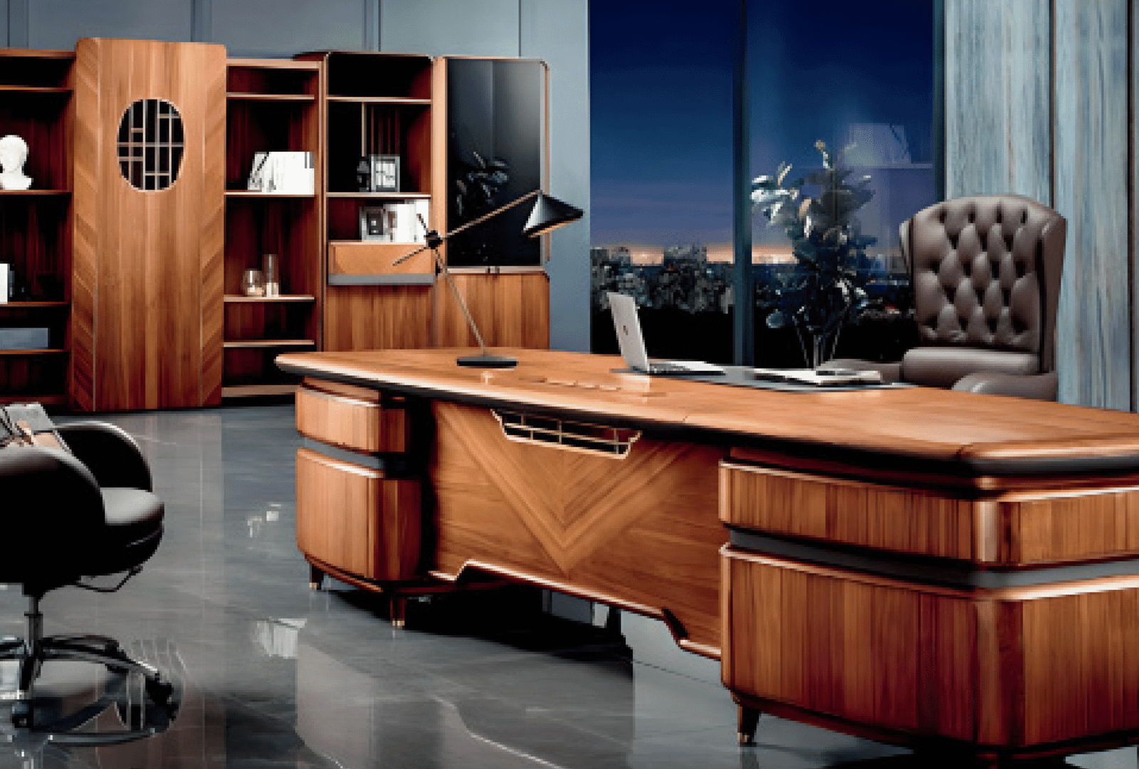 Desk with a distinctive design made of wood and natural paint, starting from a size of 200 cm.