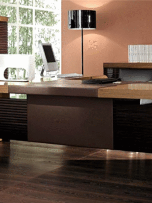 Desk with a distinctive design made of MDF wood and natural paint startign from 200cm