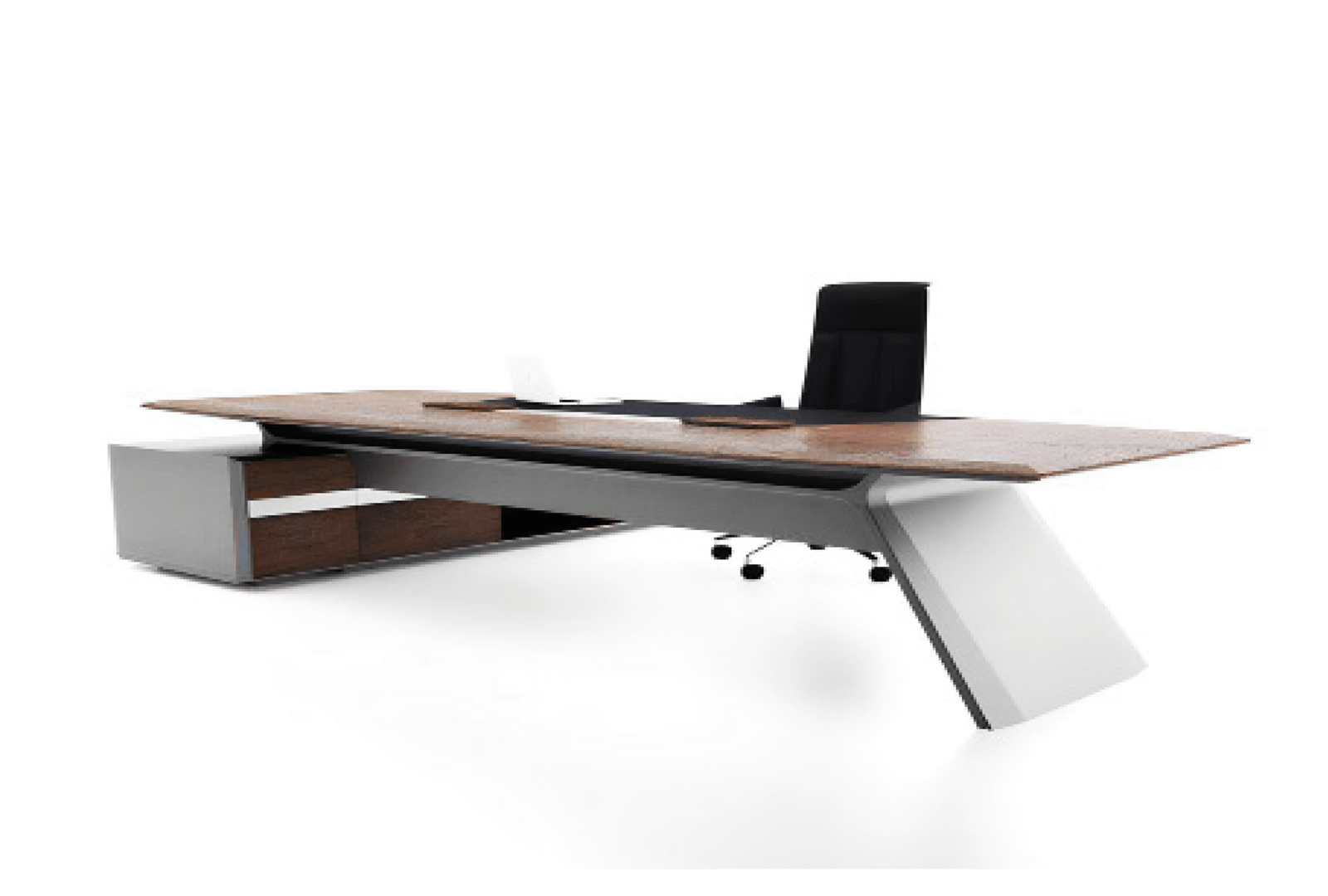 Desk with a distinctive design made of MDF wood and natural paint
