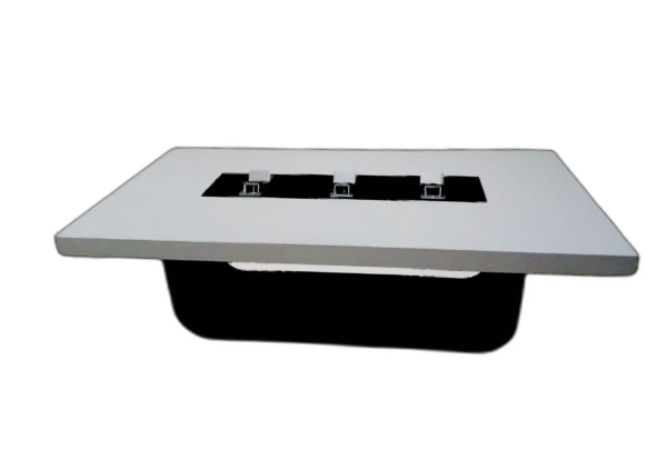 Meeting Table with a distinctive design made of MDF wood and natural paint