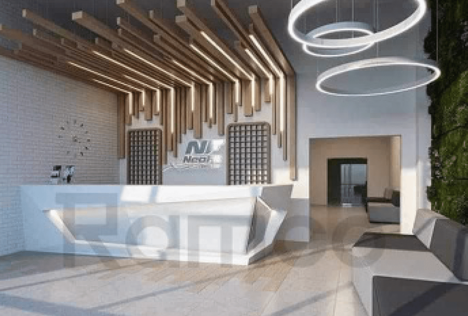 Reception desk starting from a size of 2 meters,