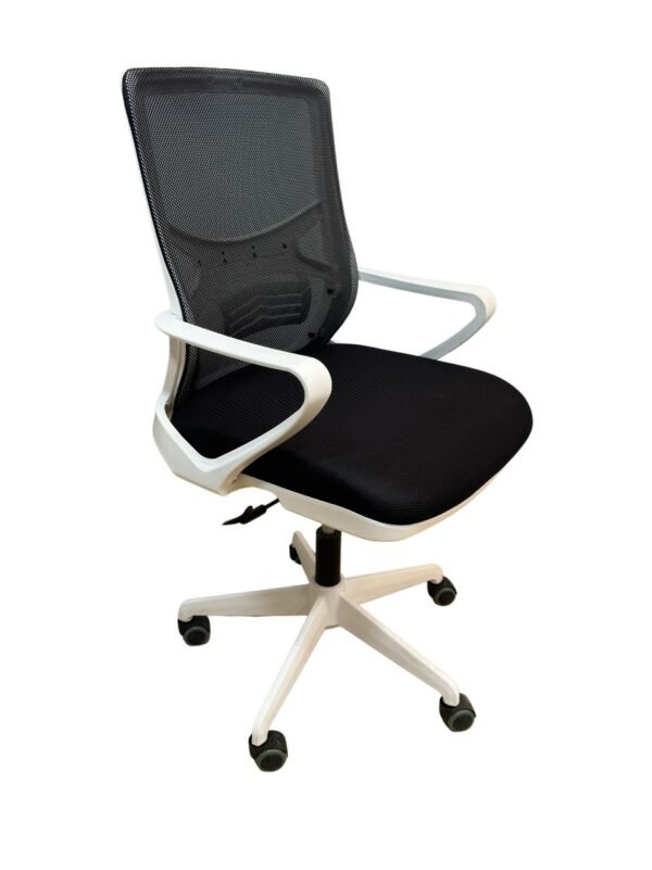 Adjustable Office Chair, Black and white, 24W x 50L cm