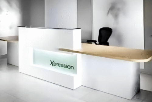 Reception desk starting from a size of 2 meters, price per meter squared