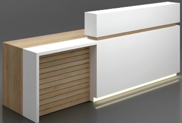 Reception desk starting from a size of 2 meters, price per meter squared