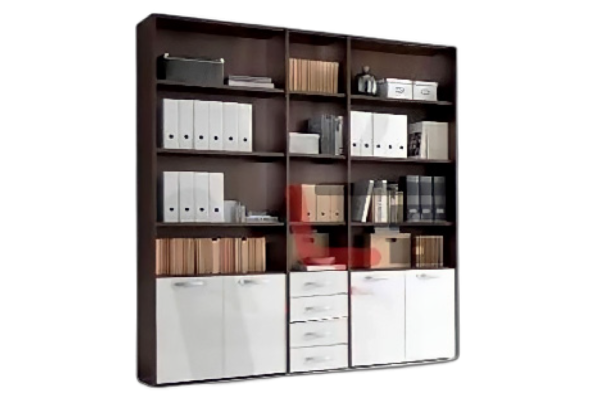 Wooden bookshelf made of MDF wood, starting from a size of 160 x 80 x 40 cm.