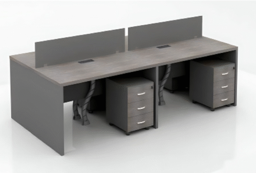 Workstation made entirely of wood with a thickness of 24 mm, each individual's workspace measuring 120 x 60 cm.Price Per Person