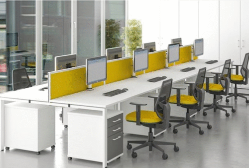 Workstation made entirely of wood with a thickness of 24 mm, each individual's workspace measuring 120 x 60 cm.Price Per Person without drawer