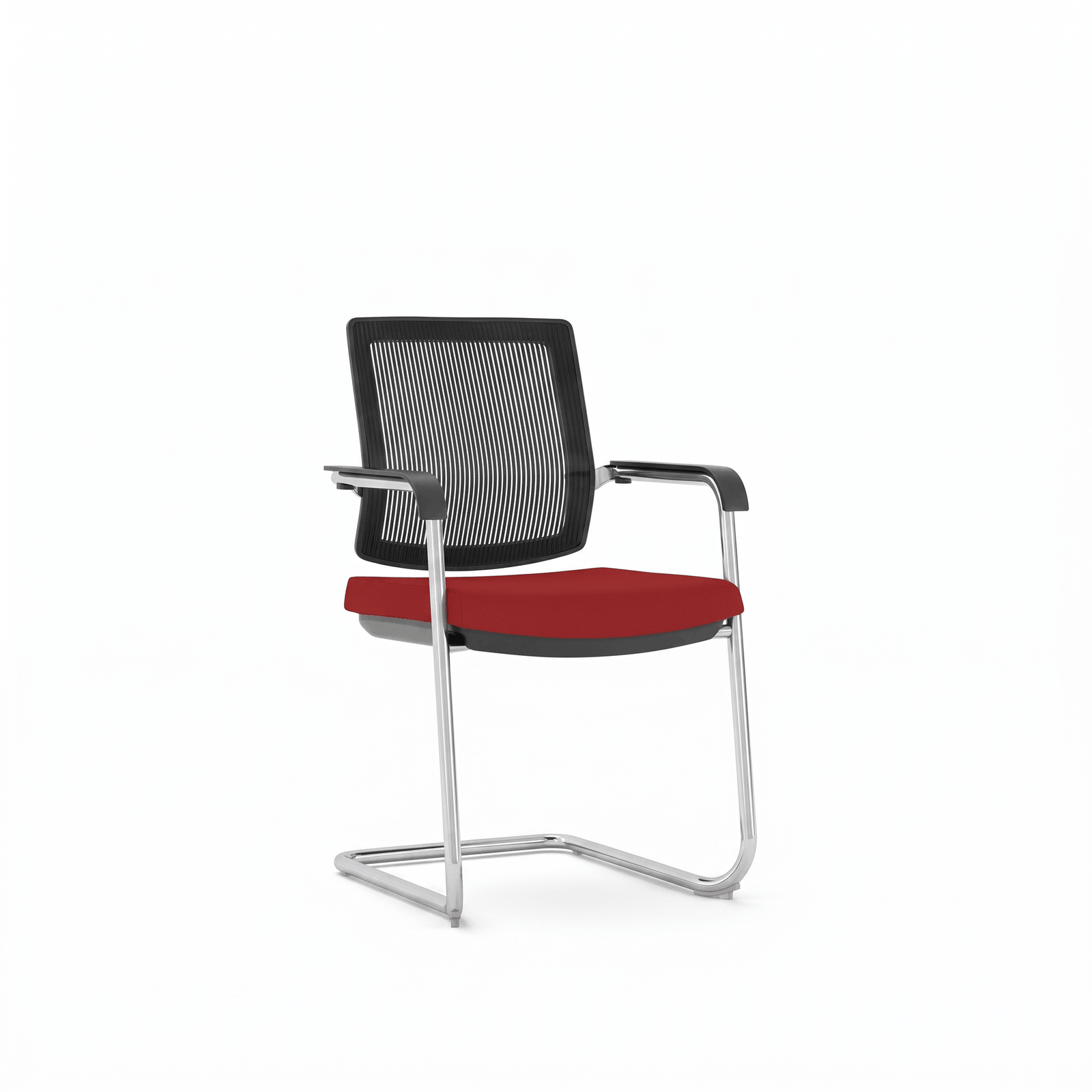 Frame Red Mesh Visitor Chair
