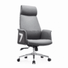 Chair 10 - White Background Contour Grey Executive Chair