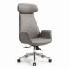 Chair 12 - White Background Contour Grey Executive Chair