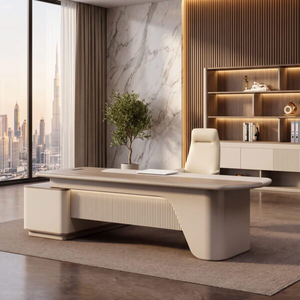 Desk 01 Solace Fluted Executive Desk