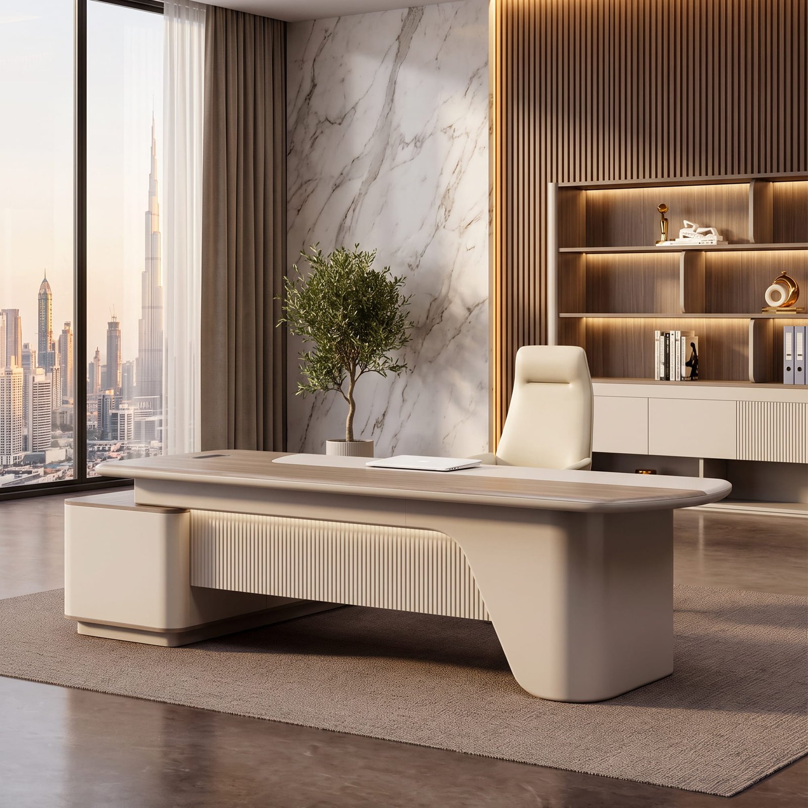 Solace Fluted Executive Desk