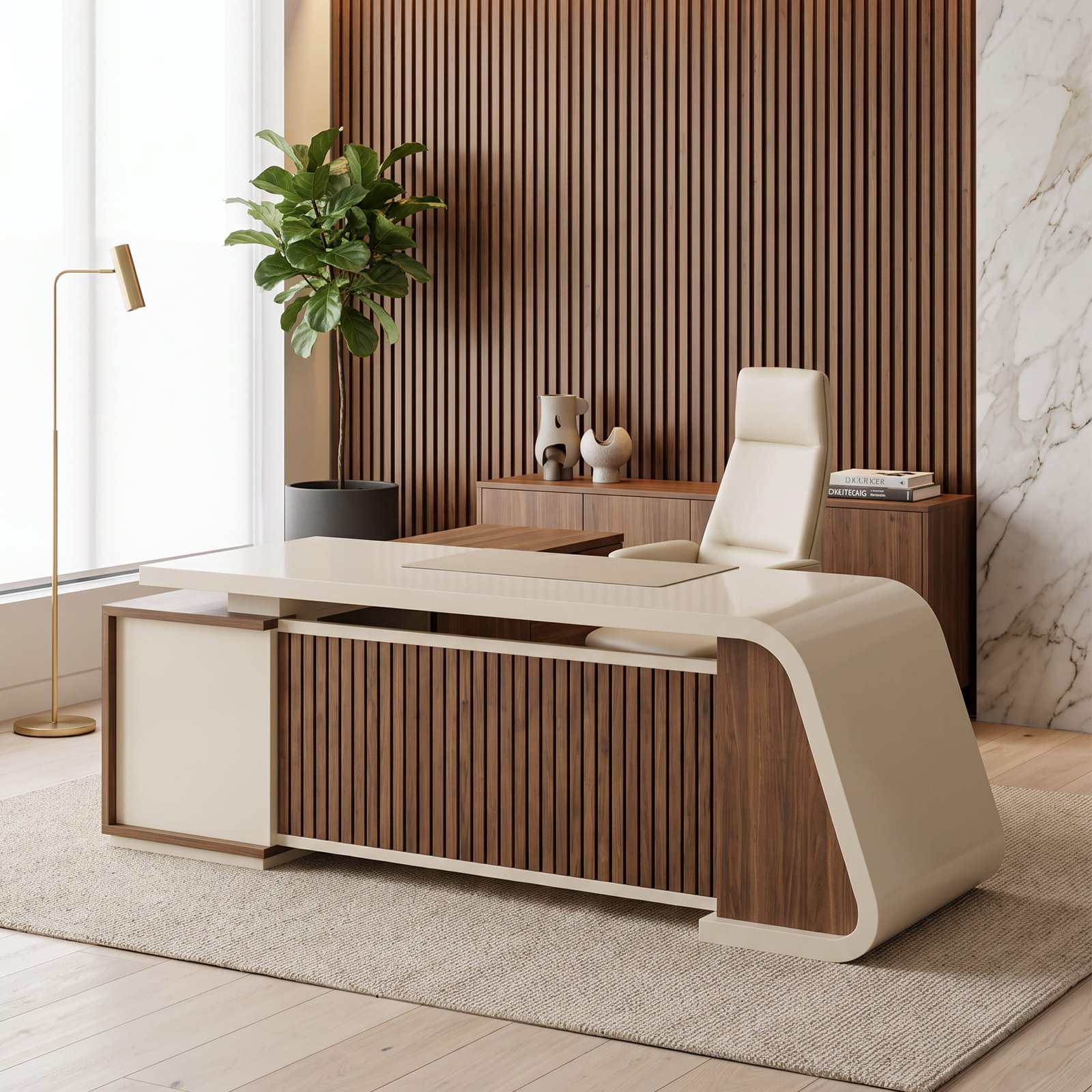 White Office modern desk collection