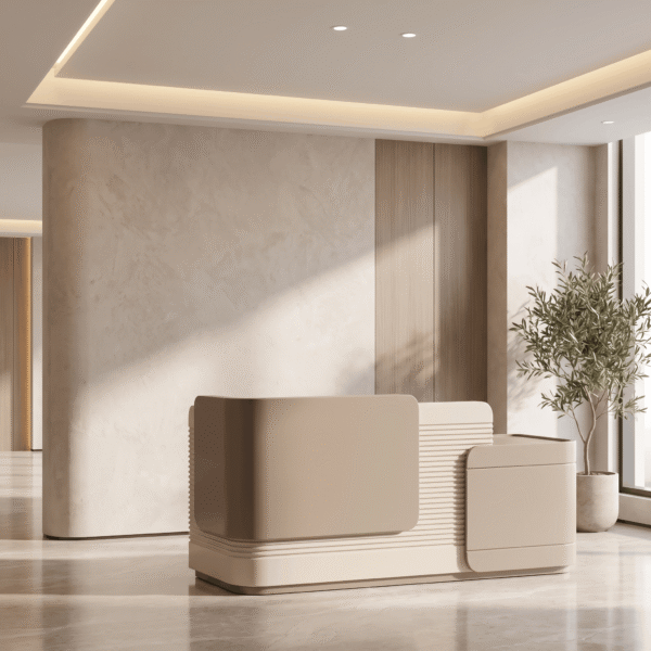Calm Rounded Reception Desk