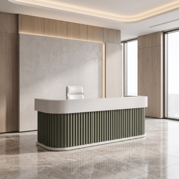 Verde Fluted Reception Desk
