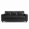Sofa 06 - White Background Metro Black Leather Sofa