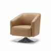 Sofa 13 - White Background Orbit Cognac Swivel Chair