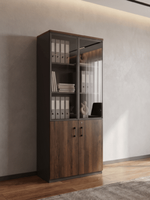 Walnut Vista Display Cabinet