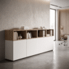 Nook White Low Office Cabinet