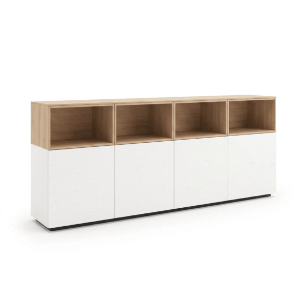 Nook White Low Office Cabinet