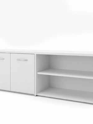Clear White Storage Credenza